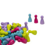 GICO 60 Pieces de pions de Jeu en Bois 24x12 mm Couleurs Pastel - 2133