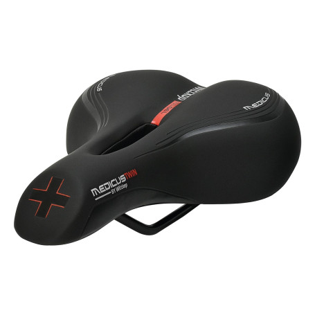 Wittkop Medicus Twin 2.0 Selle de vélo de Ville pour Femme Noir Taille Unique