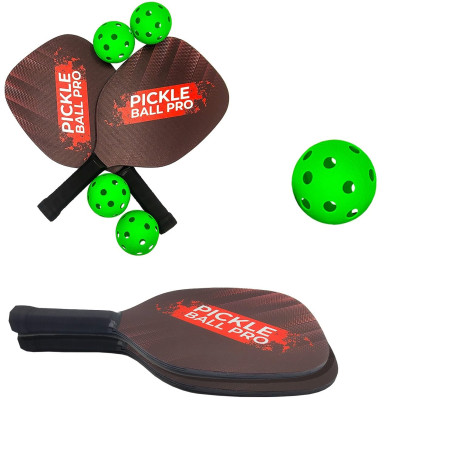 Set de Pickleball - 2 Raquettes et 4 balles - Mad Monkey