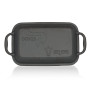 BBQ-Toro Cocotte en Fonte avec Couvercle - 4,5 L - 2 en 1 - Poêle et Cocotte - Moule à Pain - Grande Casserole Carrée pour Barbe