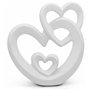 Cœur harmonieux pour la décoration - cœur décoratif Moderne en céramique de 23cm de Haut en Blanc - cœur en céramique Bien adapt