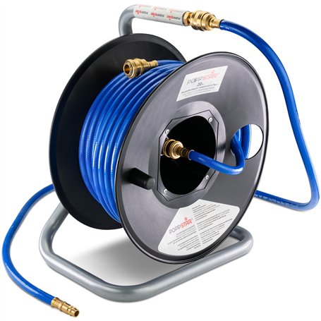 Poppstar Enrouleur de Tuyau d'Air Comprimé Manuel en PVC (20m+1