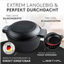 LIEBTHAL Marmite en Fonte pour Cuire du Pain - Robuste Avec Insert en Silicone Antiadhésif - Moule à Pain Déjà Brûlé Avec Couver