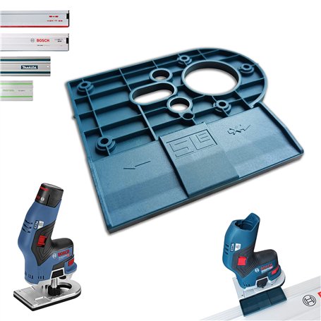 Adaptateur de rail de guidage professionnel pour Bosch GKF 12V-8 pour Makita/Bosch/Festool/Mafell Rail de guidage défonceuse