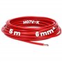 Kalitec Câble H07V-K 6 mm² Rouge - 5 m - Flexible - Toron - Câblage à Fils Fins - Monofil pour Armoire de Commande - Fil de Comm