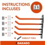Gakago Support mural pour pneus - Jeu de 4 supports pour jantes avec vis et chevilles et instructions de montage - Support mural