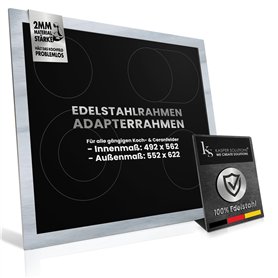 Cadre de montage en acier inoxydable pour tous les types de plaques de cuisson et de plaques vitrocéramiques sans découpe