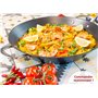 endusor Poele à paella Induction - Poele paella avec 38cm de diamètre pour 6-8 personnes - Adaptée à toute cuisinière + revêteme