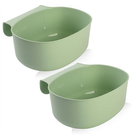 Penelife 2x Poubelle Plan de Travail - Poubelle a Suspendre - Poubelle Table a Langer Bebe - Bac Plastique Poubelle Cuisine 26 x