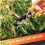 GRÜNTEK Sécateur Jardin lame franche 55mm. Cisaille 215mm Fleurs Vignes Plantes de Jardin