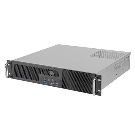 SilverStone Technology SST-RM23-502-MINI - Châssis de Serveur Industriel Micro-ATX Montage en Rack à Double Baie de Disque 5