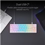 ASUS ROG Falchion Ace White - Clavier Gaming mécanique AZERTY Filaire 65%, Surface latérale Tactile, Dual USB-C, Protection en P