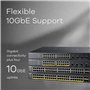 Zyxel Commutateur PoE+ Gigabit Ethernet 48 Ports géré Intelligent | Budget de 375 W | 4 emplacements SFP+ 10G | Mode Cloud Hybri