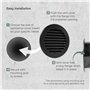 Vent Systems Lot de 2 grilles d'aération noires de 10,2 cm – Persienne ronde – Grille anti-insectes intégrée – Aérations de clim