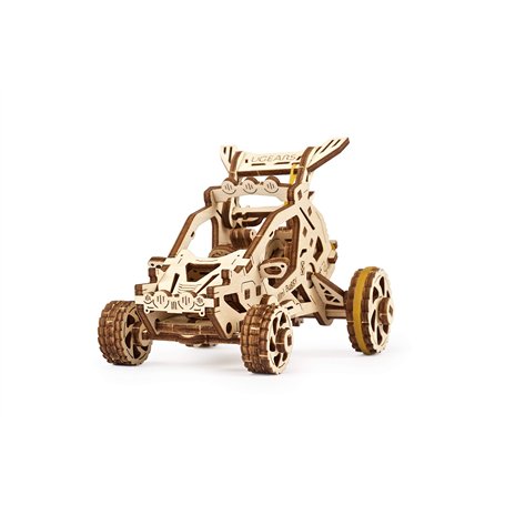 UGEARS Mini Buggy - Puzzle 3D pour Enfants et Adultes - Kit de modèle mécanique de Petit véhicule à Moteur - Kits de modèle en B