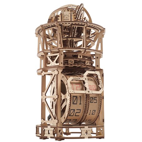 UGEARS Puzzles 3D en Bois pour Adultes - Horloge de Table astronomique avec Tourbillon - Horloge mécanique Fonctionnelle - Kit M