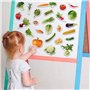 magdum 50 PCS Légumes + Fruits Aimant Enfant dans Une boîte Cadeau - Magnet Enfant - Animaux Magnetique - Jeux Aimanté Enfant - 