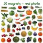 magdum 50 PCS Légumes + Fruits Aimant Enfant dans Une boîte Cadeau - Magnet Enfant - Animaux Magnetique - Jeux Aimanté Enfant - 