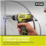 RYOBI Perceusevisseuse 12V 2 vitesses 30 Nm 24 positions mandrin 10 mm 2 batteries lithium 20 Ah chargeur Livrée en sac de trans