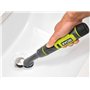 RYOBI - Brosse 4 Volts pour Nettoyage évier, lavabo, Douche, Plastique, céramique - étanche IPX7 - Livrée avec 4 brosses Interch