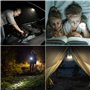 LE Lighting EVER Lampe de Camping Rechargeable, Lanterne Camping LED 5 Modes d'Eclairage 280lm, Fonction Batterie Externe pour C