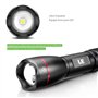 Lepro Lampe Torche Rechargeable, 1000 Lumens Lampe de Poche Ultra Puissante, 5 Modes d'éclairage, Étanche IPX7, Zoomable, Torche
