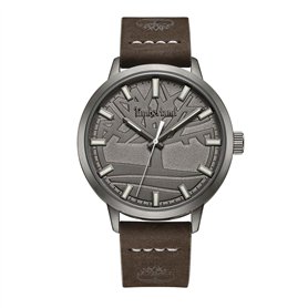 Timberland Goffstown Montre analogique 3ATM avec bracelet en cuir marron foncé
