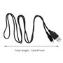EMSea Lot de 2 câbles de charge USB de rechange compatibles avec Nintendo DSI/3DS/3DS XL/3DS XL/3DS LL Noir