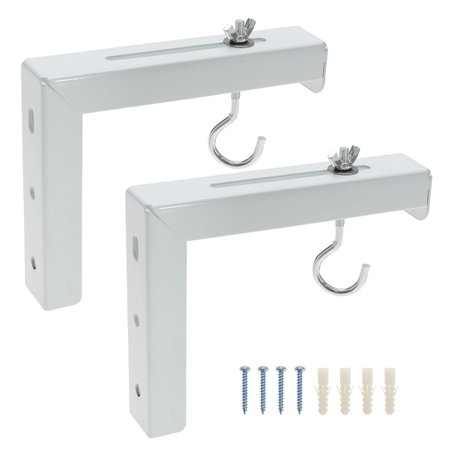 Support en L pour écran de projecteur - Support mural ou plafond - Extension réglable avec crochet - Peut supporter jusqu'à 20 k