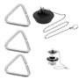 EMSea 20pcs Bouchon d'évier Boucle Triangulaire Bouchon de Vidange Chaîne Triangles Crochet pour Baignoire Évier de Cuisine Sall