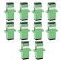 YINETTECH Lot de 10 adaptateurs SC monomode fibre optique SC femelle vers SC femelle APC Coupleur réseau Internet Connecteur Ext