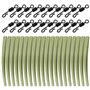YINETTECH 40pcs Manchons Anti-enchevêtrement Émerillons à Changement Rapide Accessoires Matériel de Terminal de Pêche à la Carpe