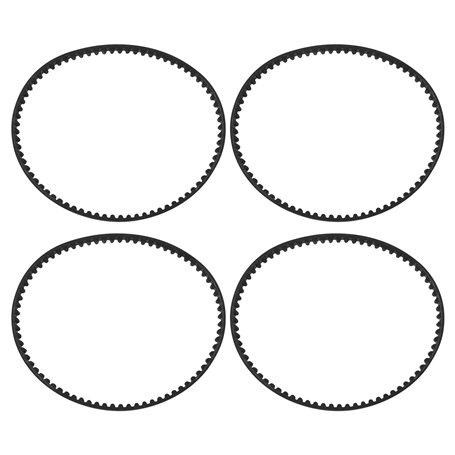 YINETTECH HTD 225-3M-6 Lot de 4 courroies de distribution sans fin en caoutchouc 75T 225 mm Longueur x largeur 6 mm Courroies d'