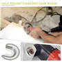 VGOL Lot de 2 Lames de Scie Diamantées Demi-cercle 64mm Lame de Coupe à Lames Diamantées Oscillantes pour Outils Multiples élimi