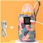 Niukuyu Universel USB Chauffe- Lait Poussette Voyage Sac Isotherme Portable Allaitement Biberon Chauffe Camouflage-Bleu