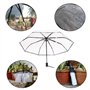 Juwacoo Parapluie de poche automatique transparent - Résistant aux tempêtes - Mini parapluie automatique - Design noir, Noir , S
