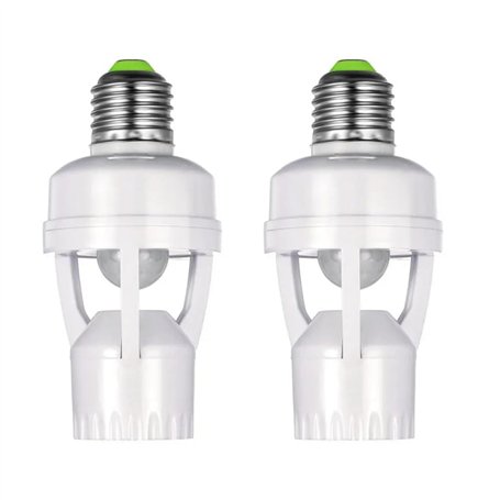 RUANI 2 PCS E27 Adaptateur Douille LED Convertisseur Douille avec Capteur de Mouvement PIR AC100-240V Détecteur de Présence Huma