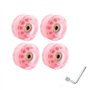 CosyCaya Lot de 4 roulettes de 32 x 58 mm 82 A avec roulements pour utilisation en intérieur ou extérieur
