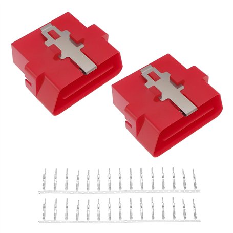 ECSiNG Lot de 2 Outils de Diagnostic de Voiture OBD2 OBD2 16 Broches Mâle Prise d'extension de Diagnostic de Véhicule Adaptateur
