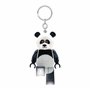 Lego Panda Guy - Porte-clés LED - Grande figurine de 7,6 cm avec lumière (KE195H) - Mobile - Blanc - Avec piles - Porte-clés amu
