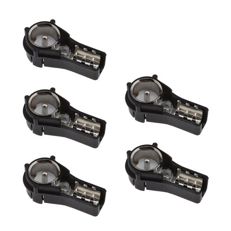 eMagTech 5pcs Connecteur d'antenne d'autoradio Mâle ISO Adaptateurs Convertisseurs Coque en Plastique Type à Sertir ou à Souder