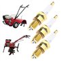 eMagTech 3pcs F7TC Bougie d’allumage Remplacement Nickelée Moteur à Essence Compatible avec Tondeuse à Gazon Tracteur Motoculteu