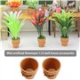 eMagTech 2 Ensemble de 14pcs Pot de Fleur pour Maison de Poupée Miniature Plante Pots en Terre Cuite Simulation Bonsaï Pot Fée J