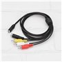 ECSiNG Câble Audio Vidéo VMC 10 Broches pour Appareil Photo Numérique VMC-15FS VMC-30FS Câble AV vers RCA Pièce de Rechange Comp