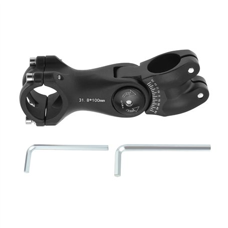 ECSiNG Potence de Vélo Réglable en Aluminium 0±60° 1-1/8" 28