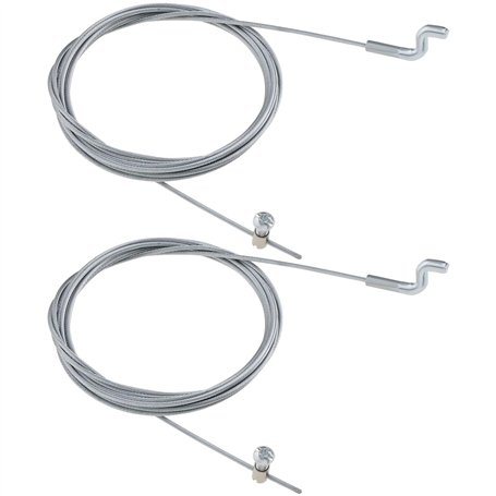 LT Easiyl 2 Pièces Câble d'accélérateur à Tête Z pour Tondeuse à Gazon 2000mm Crochet en Z Câble de Frein pour Moteur Extrémité