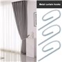 SG Store Lot de 100 crochets en métal pour rideaux de porte, rideaux de fenêtre, rideaux de douche, rideaux décoratifs 25 x 10 m