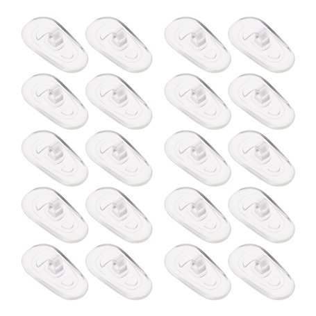 SG Store 10 Paires de Plaquettes de Nez pour Lunettes en Silicone Ovale en Forme de D 7 X 14 Mm Compatible avec Tom Ford les Lun