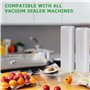 KitchenBoss Sacs Sous Vide Alimentaire：2 Rouleaux 28x600cm, Rouleau Sous Vide Alimentaire Convient à L'appareil de Mise sous Vid