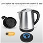 KitchenBoss Bouilloire Électrique：Bouilloire Inox 1,7 L, Bouilloire Electrique Inox avec Filtre Amovible et Voyant Lumineux, 210